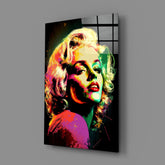 Marilyn Monroe Glass Wall Art || Designer Collection.