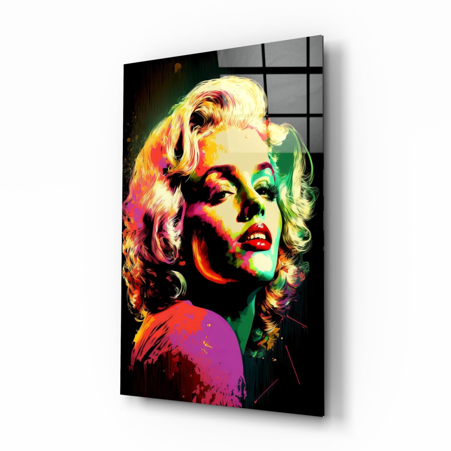 Marilyn Monroe Glass Wall Art || Designer Collection.