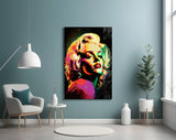 Marilyn Monroe Glass Wall Art || Designer Collection.
