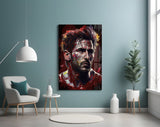 Messi Glass Wall Art || Designer Collection.