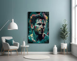 Messi Glass Wall Art || Designer Collection.