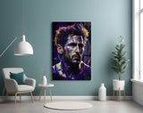 Messi Glass Wall Art || Designer Collection.