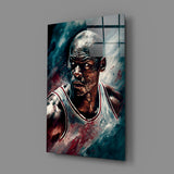 Michael Jordan Glass Wall Art || Designer Collection.
