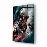 Michael Jordan Glass Wall Art || Designer Collection.