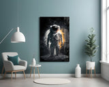 Astronaut Glass Wall Art || Designer Collection.