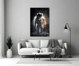 Astronaut Glass Wall Art || Designer Collection.