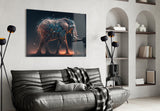 Glory of an Elephant Glass Wall Art || Designer Collection.