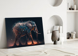 Glory of an Elephant Glass Wall Art || Designer Collection.
