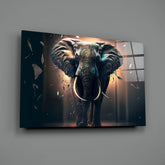 Glory of an Elephant Glass Wall Art || Designer Collection.