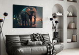 Glory of an Elephant Glass Wall Art || Designer Collection.
