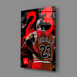 Micheal Jordan Glass Wall Art || Designer Collection.