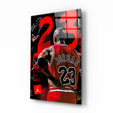 Micheal Jordan Glass Wall Art || Designer Collection.