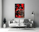 Micheal Jordan Glass Wall Art || Designer Collection.