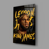 Lebron James, King Glass Wall Art || Designer Collection.