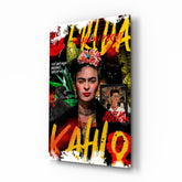Frida Kahlo Glass Wall Art || Designer Collection.