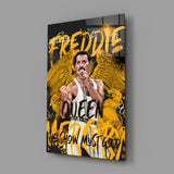 Freddie Mercury, The Queen Glass Wall Art || Designer Collection.