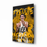 Freddie Mercury, The Queen Glass Wall Art || Designer Collection.