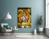 Freddie Mercury, The Queen Glass Wall Art || Designer Collection.
