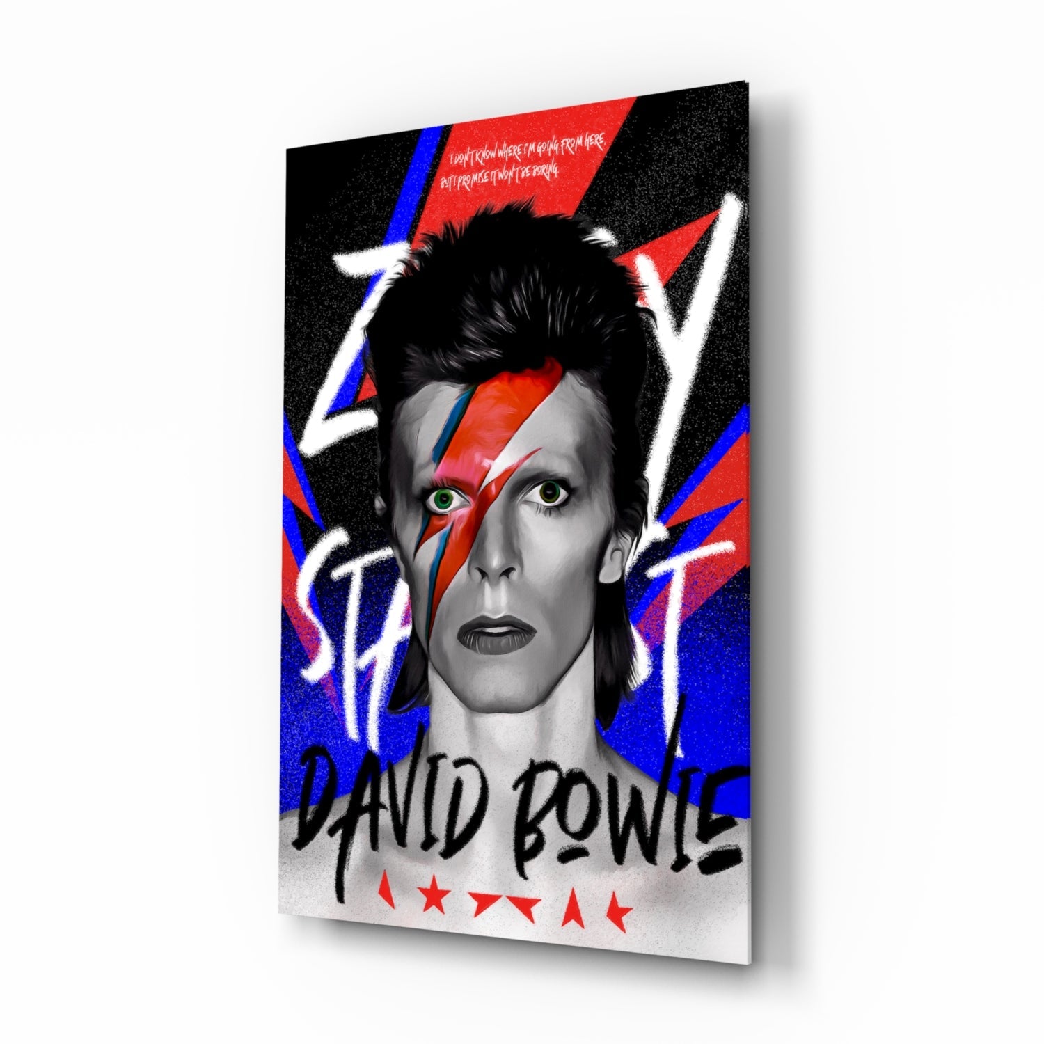 David Bowie Glass Wall Art || Designers Collection.