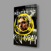 Kurt Cobain Glass Wall Art || Designer Collection.