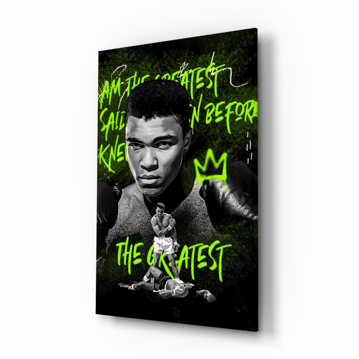 Muhammad Ali , The Greatest Glass Wall Art || Designer Collection.
