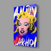 Andy Warhol and Marilyn Monroe Glass Wall Art || Designer Collection.