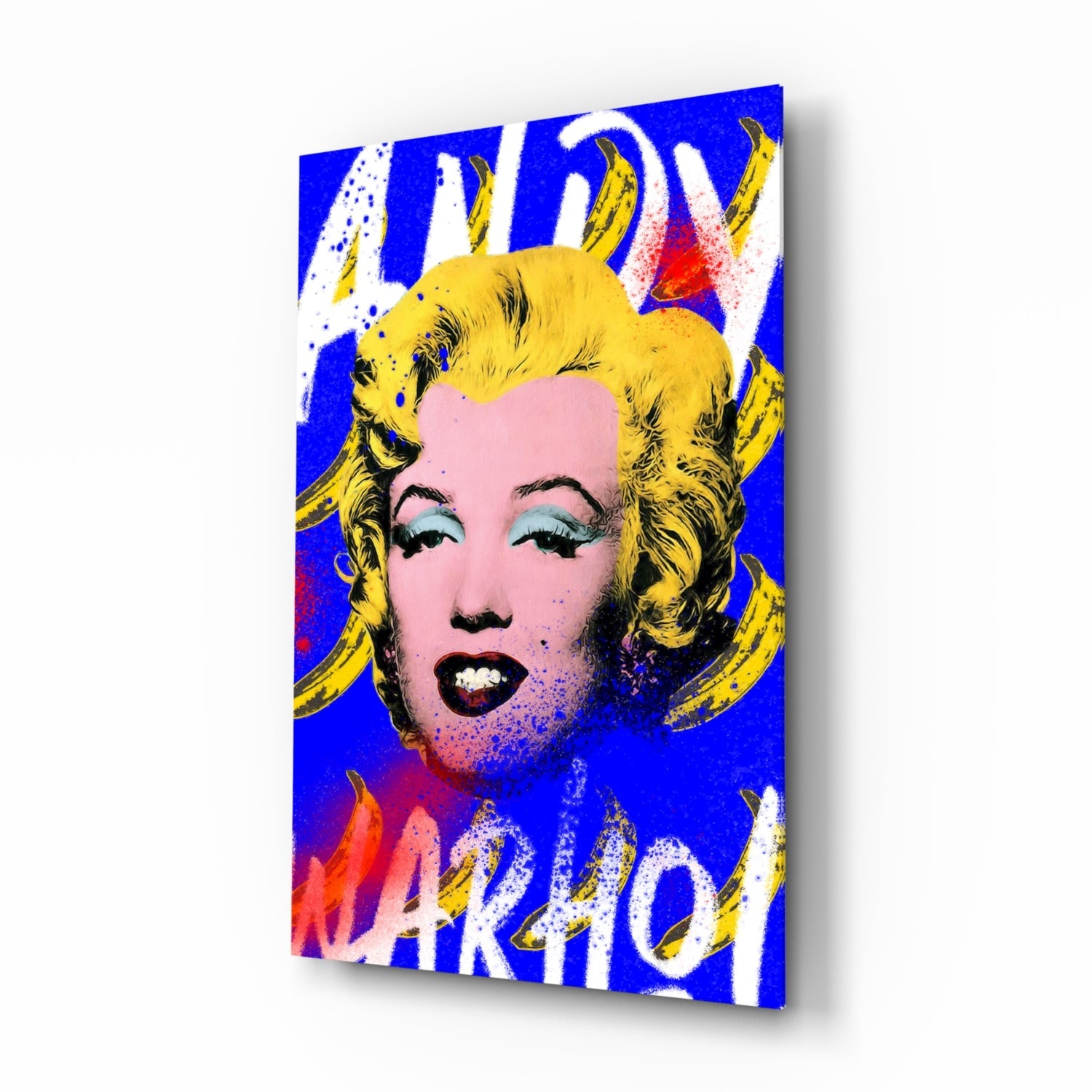 Andy Warhol and Marilyn Monroe Glass Wall Art || Designer Collection.