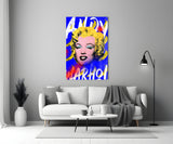 Andy Warhol and Marilyn Monroe Glass Wall Art || Designer Collection.