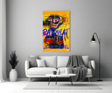 Style of Jean-Michel Basquiat Glass Wall Art || Designer Collection.