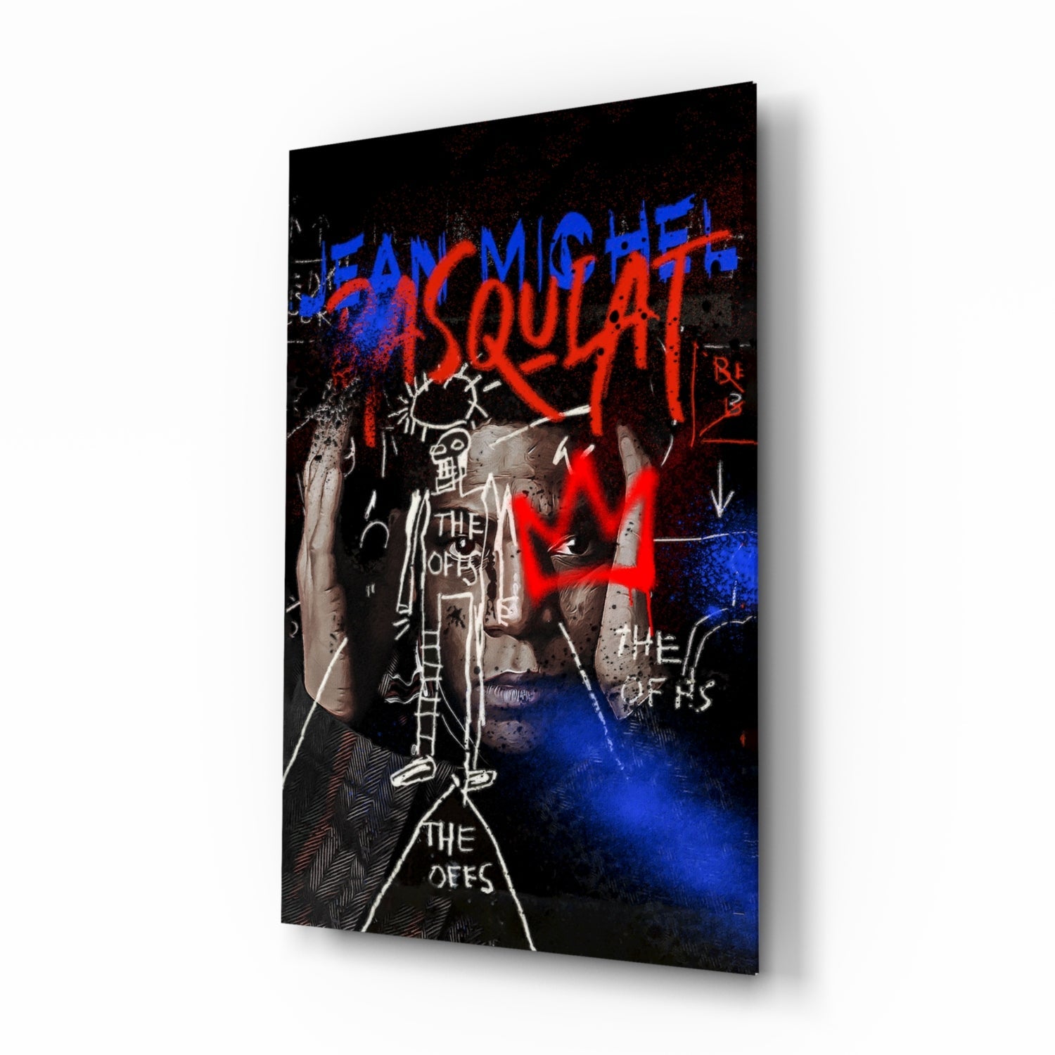 Style of Jean-Michel Basquiat Glass Wall Art || Designer Collection.