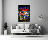 Style of Jean-Michel Basquiat Glass Wall Art || Designer Collection.