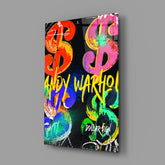 Andy Warhol and Dollar Glass Wall Art || Designer Collection.