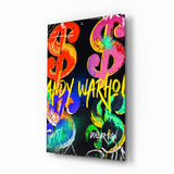 Andy Warhol and Dollar Glass Wall Art || Designer Collection.