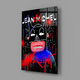 Style of Jean-Michel Basquiat Glass Wall Art || Designer Collection.