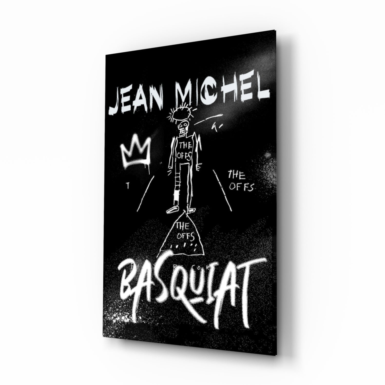 Style of Jean-Michel Basquiat Glass Wall Art || Designer Collection.
