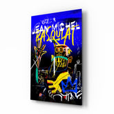Style of Jean-Michel Basquiat Glass Wall Art || Designer Collection.