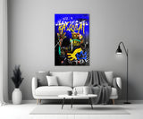 Style of Jean-Michel Basquiat Glass Wall Art || Designer Collection.