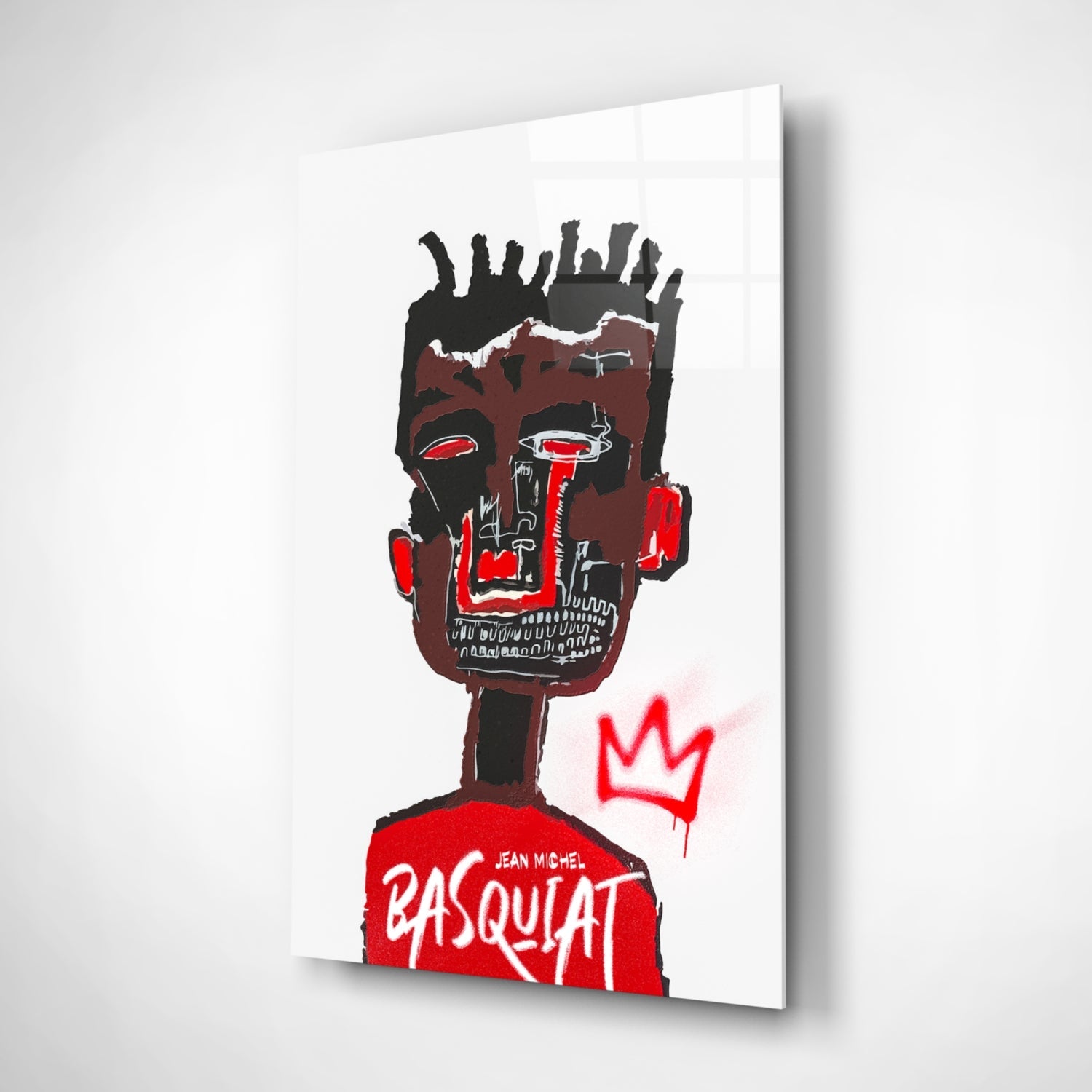 Style of Jean-Michel Basquiat Glass Wall Art || Designer Collection.