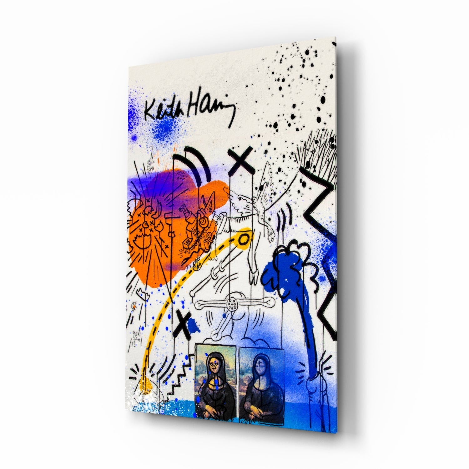 Style of Keith Haring Glass Wall Art || Designer Collection.