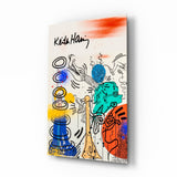 Style of Keith Haring Glass Wall Art || Designer Collection.