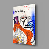 Style of Keith Haring Glass Wall Art || Designer Collection.