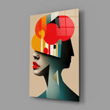 Geometric Thoughts Glass Wall Art || Designer Collection.