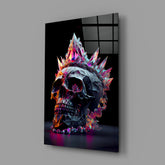 Diamond Skull Glass Wall Art || Designers Collection.