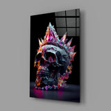 Diamond Skull Glass Wall Art || Designers Collection.