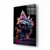 Diamond Skull Glass Wall Art || Designers Collection.