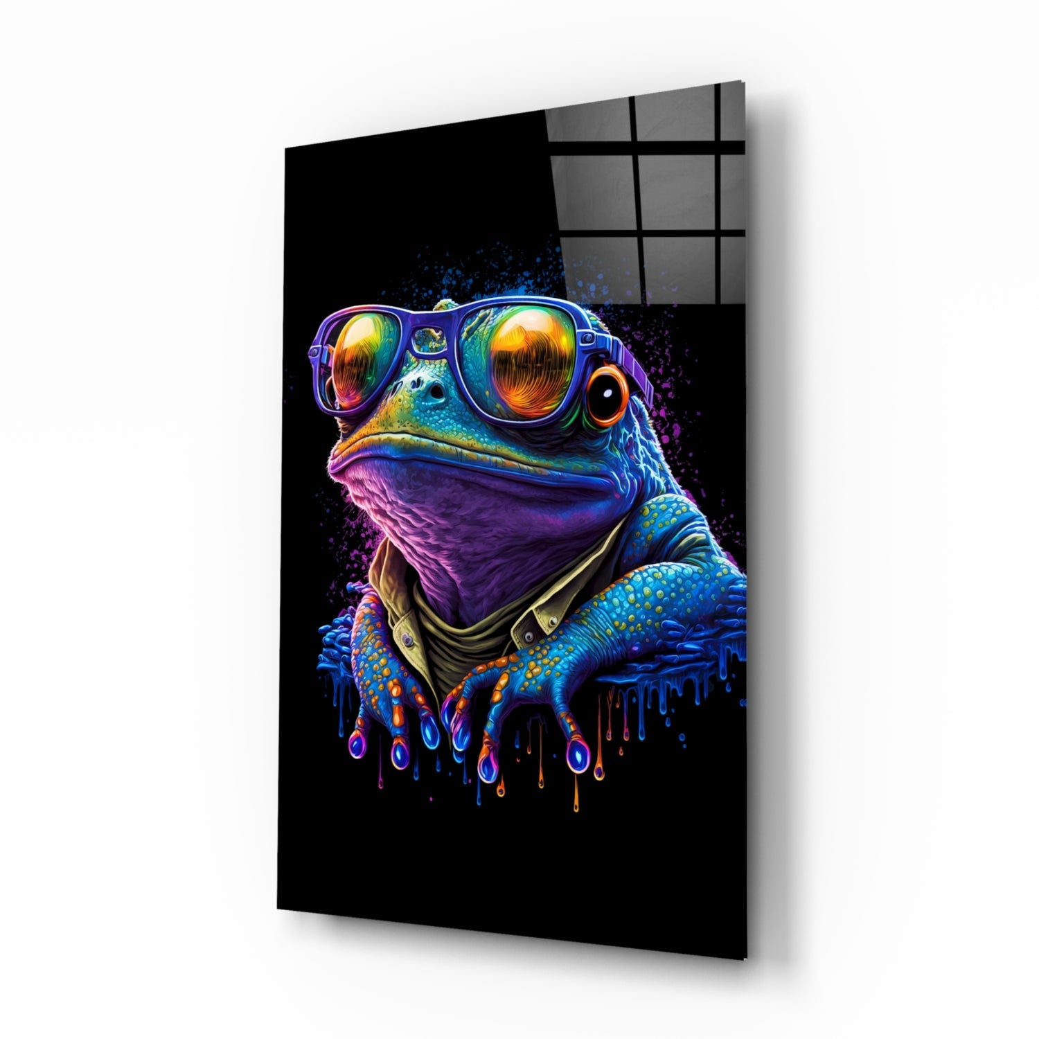 Cool Frog Glass Wall Art || Designers Collection.