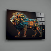 Lion Glass Wall Art || Designer Collection.