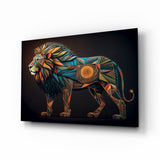Lion Glass Wall Art || Designer Collection.