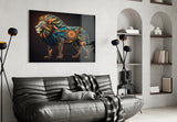 Lion Glass Wall Art || Designer Collection.
