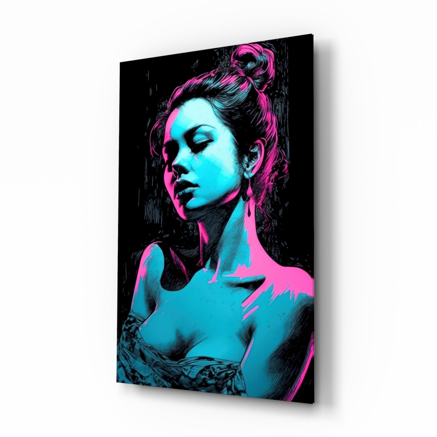 Girl Glass Wall Art || Designer Collection.